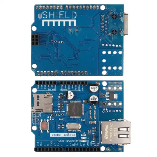 Arduino W5100 Ethernet Shield ve Micro SD Kart Modülü resmi