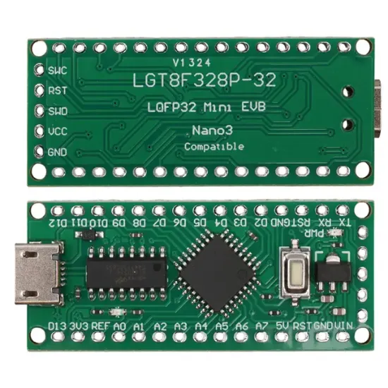 Arduino LGT8F328P-32 Nano Uyumlu Micro-USB Geliştirme Kartı resmi