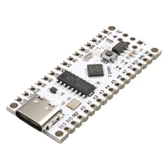 Arduino Nano V3.0 Uyumlu USB-C (Beyaz PCB) Geliştirme Kartı resmi