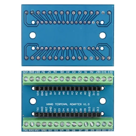 Arduino Nano Terminal Adapter V1.0 (Klemens Genişletme Modülü) resmi