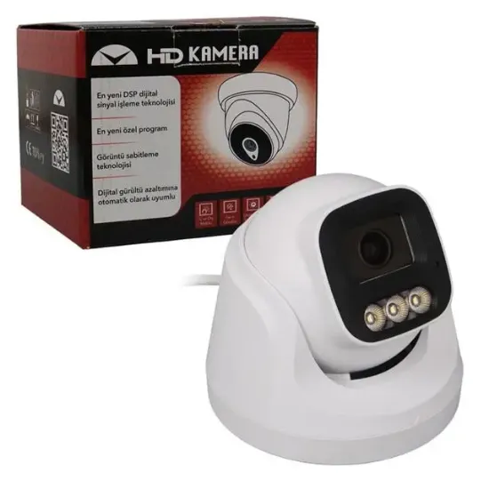 Plato PL-37711 AHD Dome Güvenlik Kamera 2MP 3.6MM 3 Warm Led Sesli Renkli Gece Görüş (Mikrofonlu) resmi