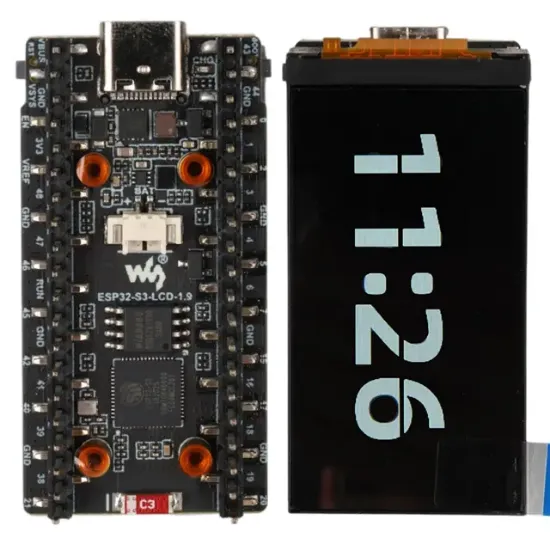 ESP32-S3 Geliştirme Kartı 1.9 İnç LCD Ekranlı WiFi Bluetooth Modülü Tip-C Girişli Mikrodenetleyici resmi