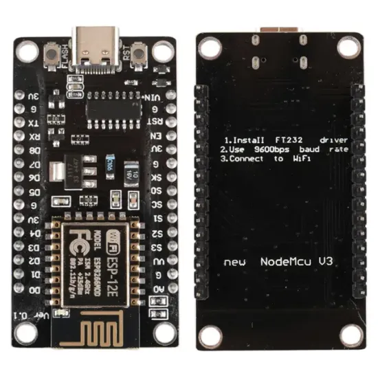 ESP8266 NodeMCU V3 LUA WiFi Proje Geliştirme Kartı Dahili Antenli ve USB-C Bağlantılı resmi