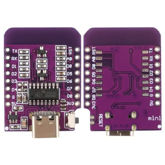 Wemos D1 Mini V4.0 ESP8266 Geliştirme Kartı Type-C Girişli WiFi Mikrokontrolcü Modülü resmi