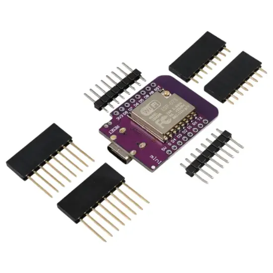 Wemos D1 Mini V4.0 ESP-07S Geliştirme Kartı Type-C Girişli WiFi Mikrokontrolcü Modülü resmi