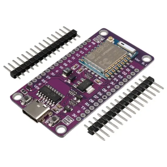 ESP-07 Modüllü NodeMCU V3 Mor Geliştirme Kartı IoT Projeleri İçin USB-C Haberleşme Modülü resmi