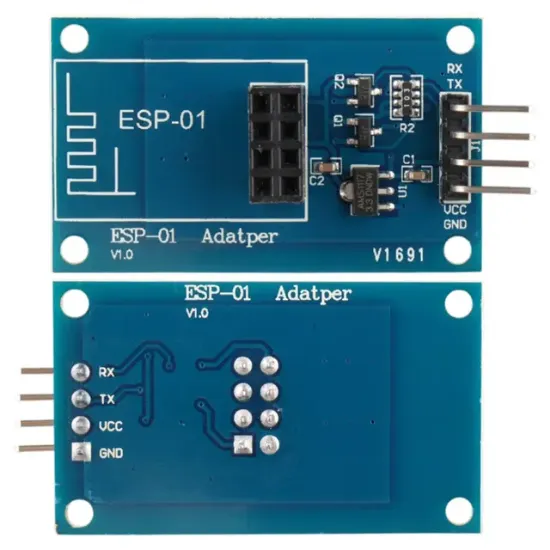 ESP-01 ESP8266 Seri WiFi Modül Adaptörü 3.3V - 5V Voltaj Dönüştürücü Kartı resmi