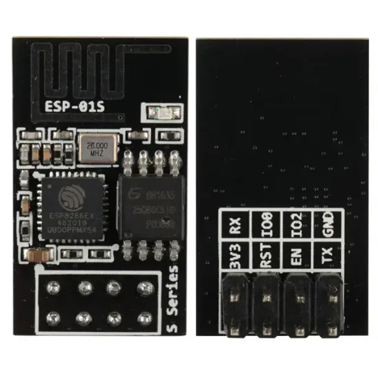 ESP-01S ESP8266 WiFi Seri Haberleşme Modülü Akıllı Ev ve IoT Geliştirme Kartı resmi
