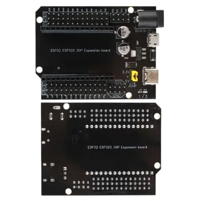 ESP32S 30 Pin Genişletme Kartı Adaptör Modülü Çift Type-C ve Micro USB Girişli resmi