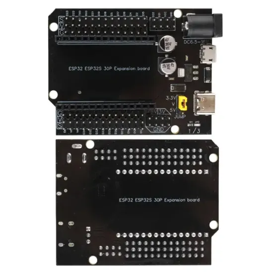 ESP32S 30 Pin Genişletme Kartı Adaptör Modülü Çift Type-C ve Micro USB Girişli resmi