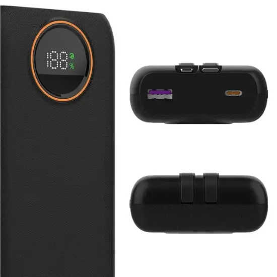 Snapron SNP-3013 22.5W PD 20.000mAh Dahili Kablolu ve Hızlı Şarjlı Powerbank resmi