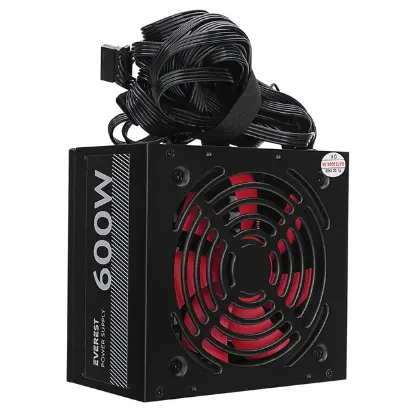 Everest EPS-600A Real 600W 4*SATA 12cm Fanlı Oyuncu PC Destekli Power Supply PSU resmi