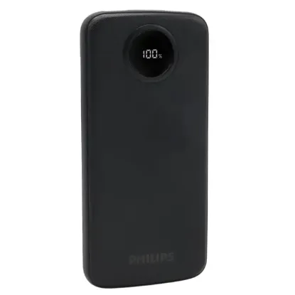 Philips DLP7712CB 10.000mAh PD Hızlı Şarj Dijital Ekranlı Siyah Powerbank resmi