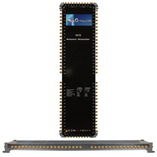 Mag Platinum MP 10/72 Multiswitch 10 Giriş 72 Çıkışlı Merkezi Hibrit 4K Ve 3D Destekli Uydu Santrali resmi