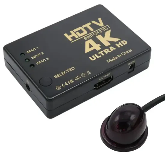 Fully G-538N 4K Ultra HD Destekli 3 Port Uzaktan Kumandalı HDMI Switch Çoğaltıcı resmi