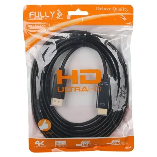 Fully G-536DF 5 Metre DisplayPort to HDMI Aktif Çevirici Görüntü Kablosu resmi