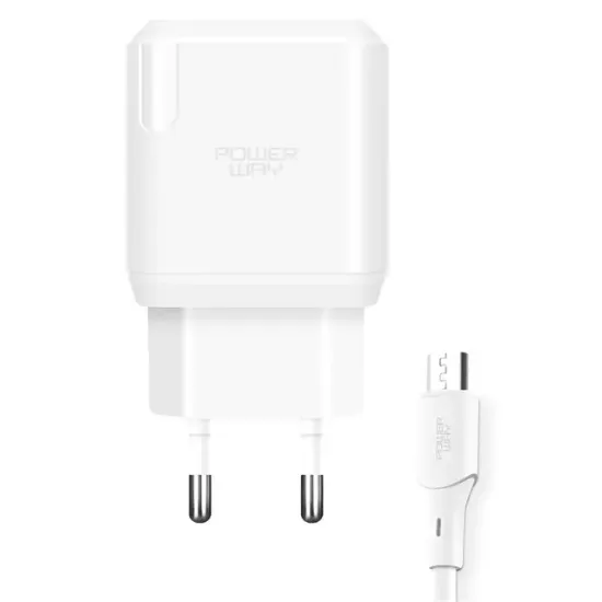 Powerway QCM30 18W Hızlı Şarj Adaptörü + Micro USB Kablo Seti resmi