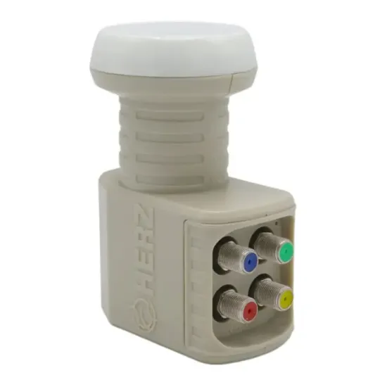 Herz HR-905 Digital Quattro Santral Tipi Ku-Band LNB - Altın Uçlu 0.1dB resmi