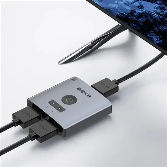 S-Link SL-LU602 2-Port 4K 60Hz HDMI Çift Yönlü (Bi-Directional) Akıllı Switch resmi