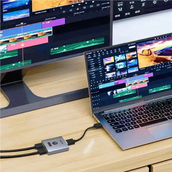 S-Link SL-LU602 2-Port 4K 60Hz HDMI Çift Yönlü (Bi-Directional) Akıllı Switch resmi