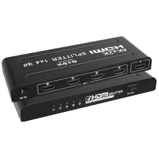 S-Link SW-KC34 4 Port 4Kx2K HDMI Görüntü Çoğaltıcı Splitter Full HD 3D Destekli  resmi