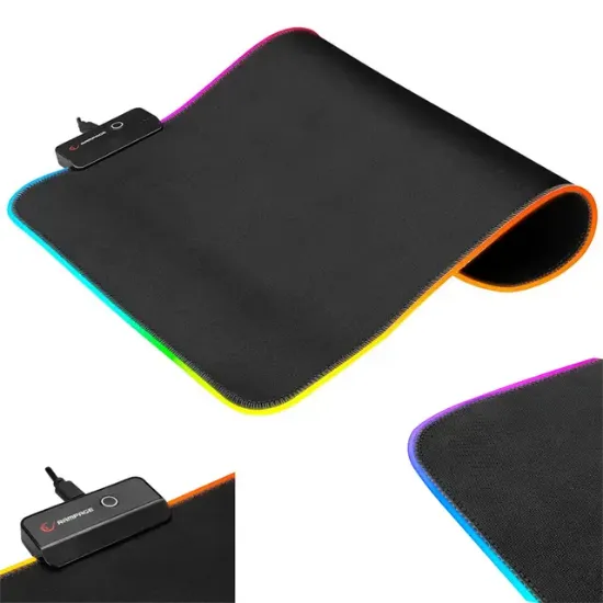 Rampage MP-21 Pulsar M Rgb Ledli 252X328X3 Mm Siyah Oyuncu Mouse Pad resmi