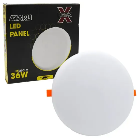 LEDX AL-AY24 36 Watt 4200 Lümen Genişlik Ayarlı Hareketli Raylı Yuvarlak Sıva Altı LED Panel resmi