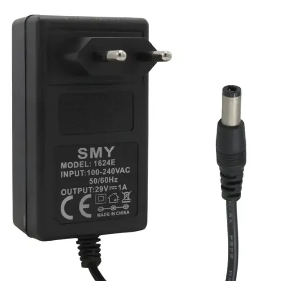 Smy 1624E 29 Volt 1 Amper 5.5*2.5mm + 5.5x2.1mm Uçlu Uyumlu Priz Tipi Adaptör resmi