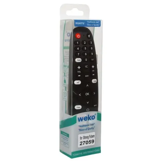 Strong - Fobem Ses Komutsuz Wholeos Netflix-Youtube-Prime Video-Disney Plus Tuşlu Lcd Led Tv Kumandası resmi