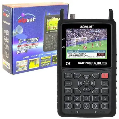 Alpsat Satfinder 5 Pro HD Görüntülü Uydu Bulucu -  AHD-TVI-CVI Kmaera Test Monitörü resmi