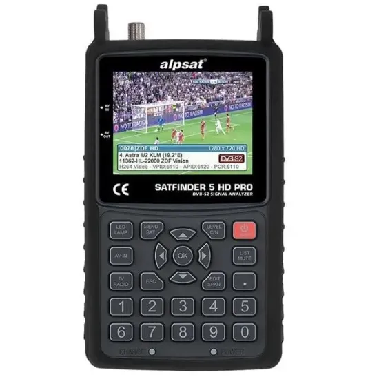 Alpsat Satfinder 5 Pro HD Görüntülü Uydu Bulucu -  AHD-TVI-CVI Kmaera Test Monitörü resmi