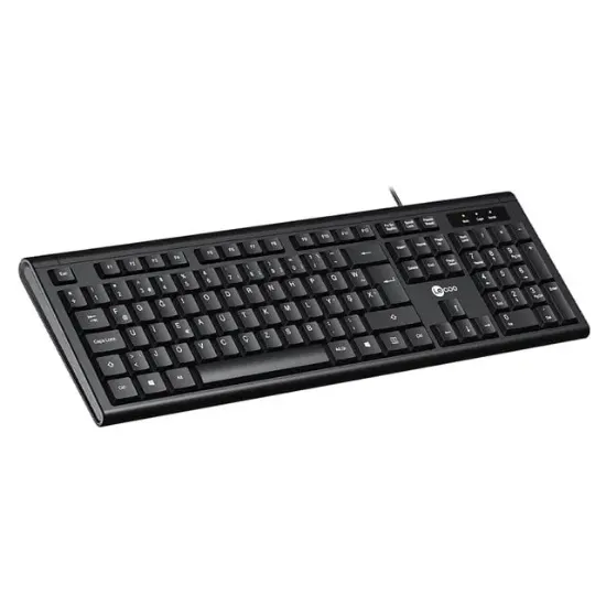 Lenovo Lecoo KB101 USB Kablolu Siyah Türkçe F Klavye (Numpadli) resmi