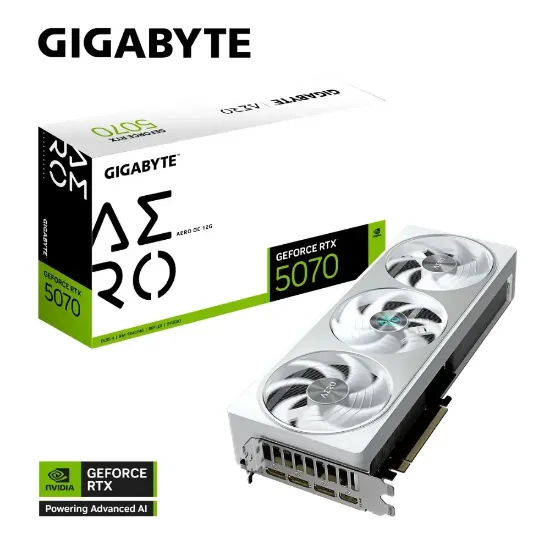 GIGABYTE RTX5070 AERO GV-N5070AERO OC-12GD 12GB GDDR7 192Bit  resmi