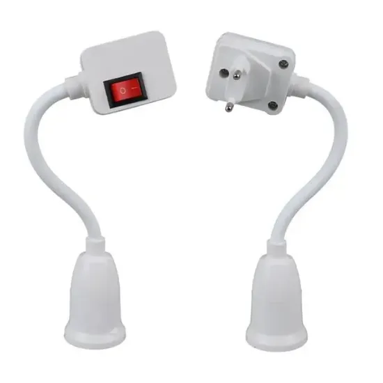 Ledx DY-105 Prizi E27 Duya Dünüştürücü Açma Kapama Anahtarlı Oynar Başlıklı Duy resmi