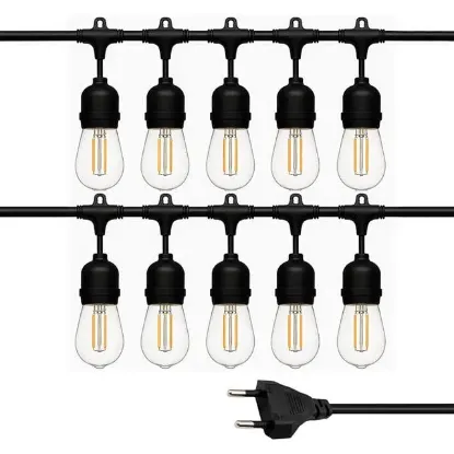 Ledx KB00002 10'lu E27 Duy Sıralı 10 Metre Lamba Kablosu (10 Adet Duy İçerir) resmi