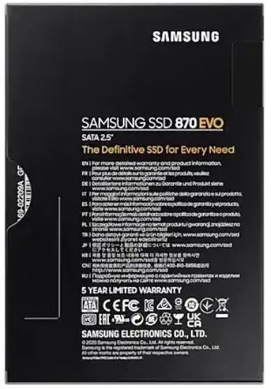 2TB SAMSUNG 870 EVO 560/530MB/s MZ-77E2T0BW SSD (Resmi Distribütör Garantili) resmi