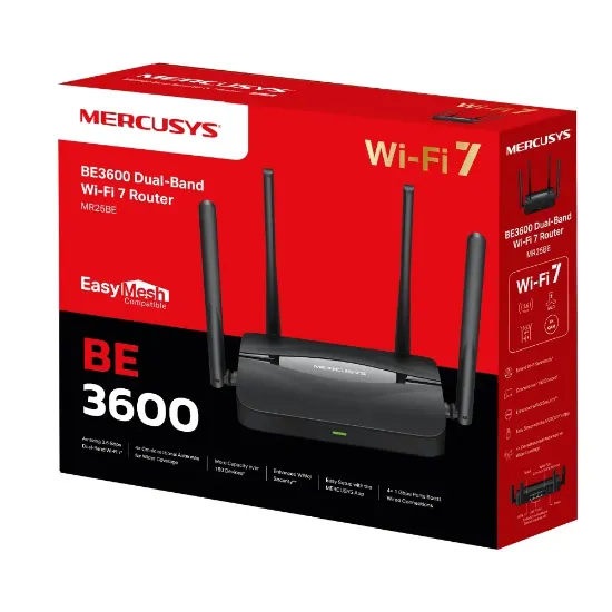 Mercusys MR25BE Dual Band Wi-fi 7 Router resmi