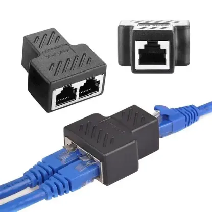 PowerMaster PM-26130 Ethernet RJ45 TO 2X Çoklayıcı Dişi Splitter Adaptör resmi