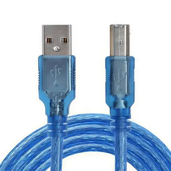 PowerMaster PM-3267 3 Metre Şeffaf Mavi USB 2.0 Yazıcı Kablosu resmi