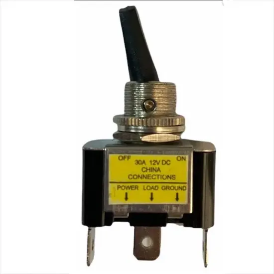 IC-151B Işıklı 12 Volt Dc 30 Amper On-Off Toggle Switch (Seri 1) resmi