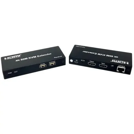 Novacom NVC-KVM60 4K 60 Metre HDMI+USB+IR To Cat6 Kvm Extender resmi