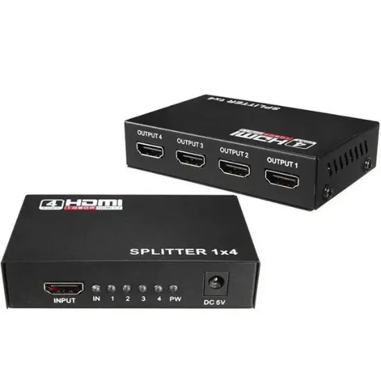 Fully G-538G 1.4V 1080P 3D 4 Portlu HDMI Splitter Dağıtıcı resmi