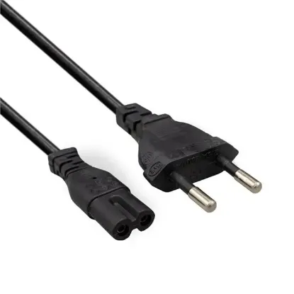 Fully M-1303E Siyah 1.5 Metre 2 Pin Teyp Kordon Fişi Cereyan Kablosu resmi