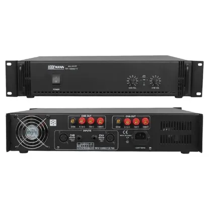 Bofmann TP-1000STT 2x500W Hat Trafolu Stereo Power Amfi - 100V Profesyonel Ses Sistemi resmi