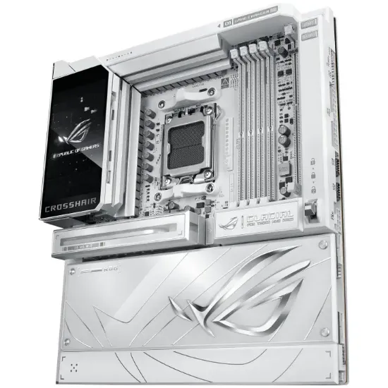 ASUS ROG CROSSHAIR X870E GLACIAL AM5 ANAKART resmi
