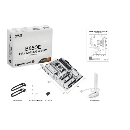 ASUS B650E MAX GAMING WIFI W BEYAZ DDR5 ANAKART resmi