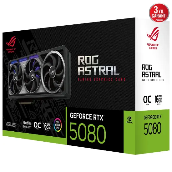 ASUS ROG-ASTRAL-RTX5080-O16G-GAMIN EKRAN KARTI resmi