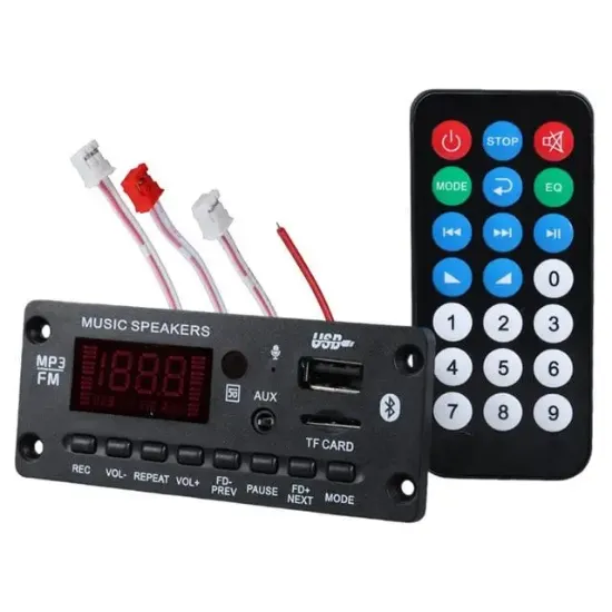 MagicVoice G010 USB/SD/Bluetooth 2X25W Amfi Çıkışlı Oto Teyp Çevirici Dijital Player Board (95X40MM) resmi