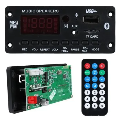 MagicVoice G010 USB/SD/Bluetooth 2X25W Amfi Çıkışlı Oto Teyp Çevirici Dijital Player Board (95X40MM) resmi