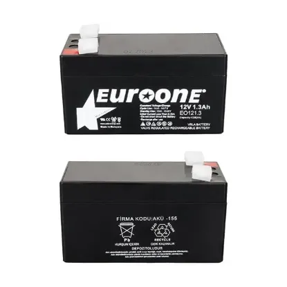 Euroone EO121.3 12 Volt  1.3 Amper Bakımsız Kuru AGM Akü resmi